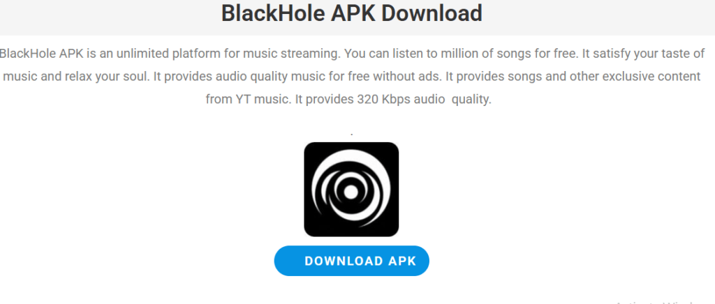 BlackHole Music app for Android TV